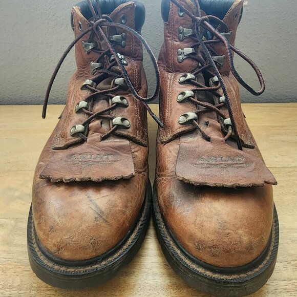 ARIAT Cobalt Lace Up Brown Leather Steel Toe Boots 37320 Mens Sz 12 main image 5